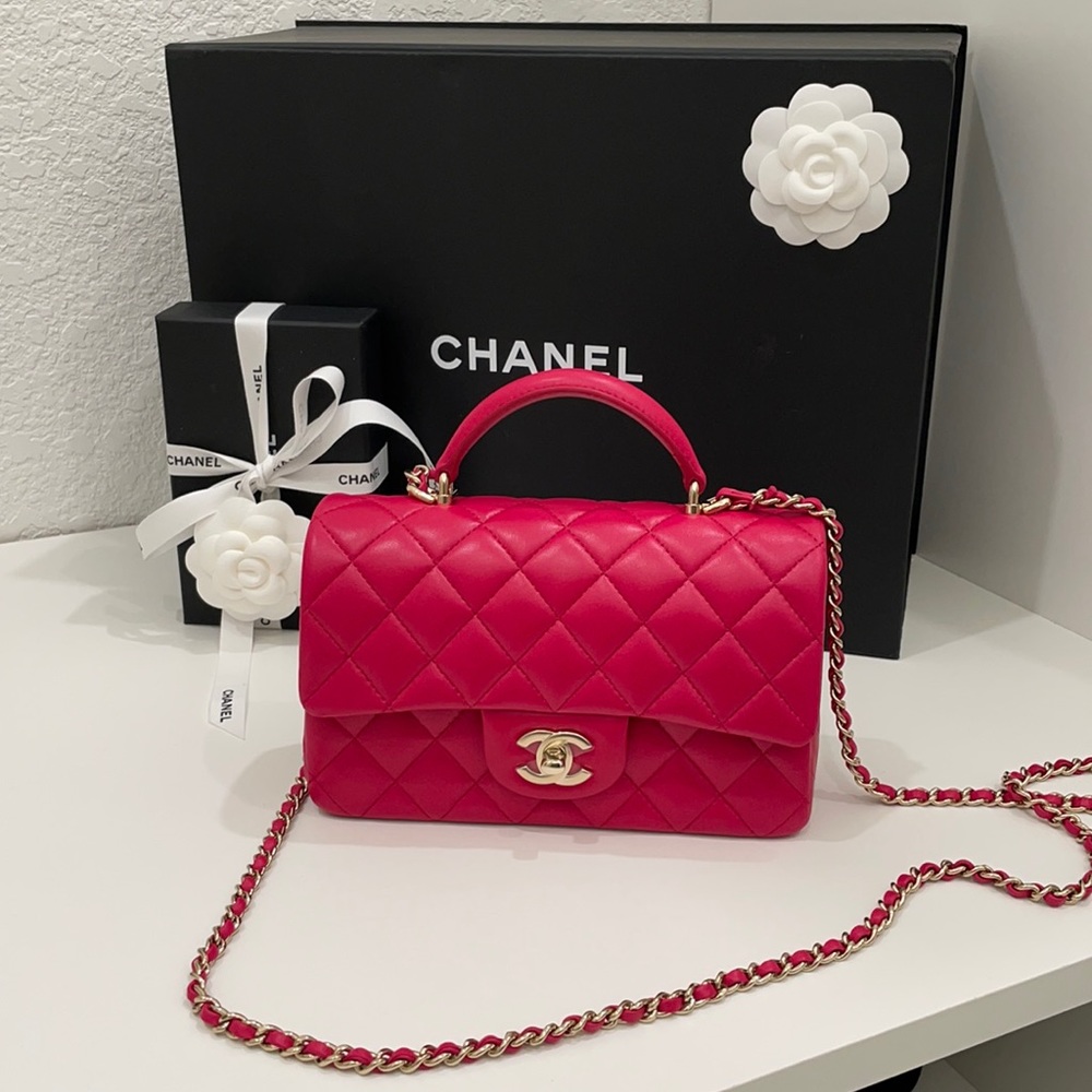 **New in Box** Chanel small flap bag with handle